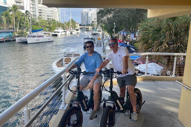 Electric Bike Rentals in Greater Fort Lauderdale from 4 hours. - Beach riding, Las Olas Beach, and the wave wall moment