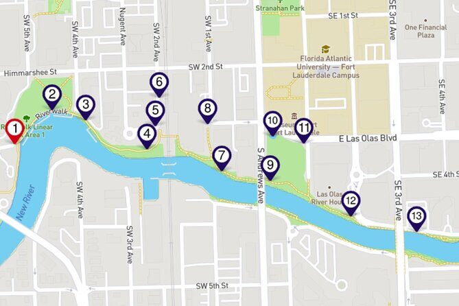 Fort Lauderdale Riverwalk Self-guided Audio Walking Tour - Price and value: $10.99 for an unhurried 90–120 minutes
