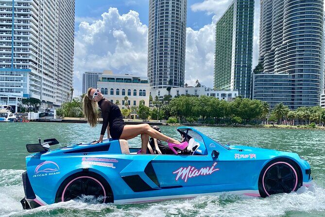 Jetcar Miami (Jet ski/jet boat) Rental - The 1-hour route: mansions, restaurant sights, and a beach island photo stop
