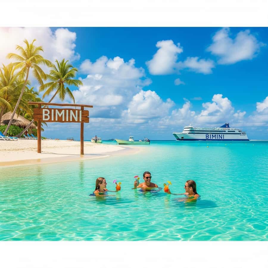 Miami: Bahamas Full-Day Trip by Ferry - Bimini vs Grand Bahama: your choice of beaches, plus the Crystal Beach pig factor