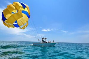 Parasailing along Fort Lauderdale Beach - Life Jacket, Harness, and the Secure Boat Platform