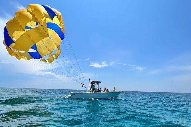 Parasailing along Fort Lauderdale Beach - Life Jacket, Harness, and the Secure Boat Platform
