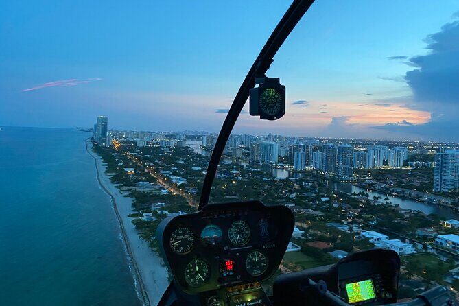 Sunset Helicopter Tour-Miami Iconic Coast and City Views - The route: Fort Lauderdale shoreline to Miami Beach, Star Island, and PortMiami