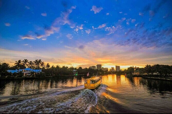 Water Taxi evening hop-on hop-off sunset sightseeing cruise - Key stops and easy choices along the Fort Lauderdale canals